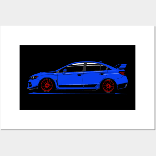 Subie blue classic Posters and Art